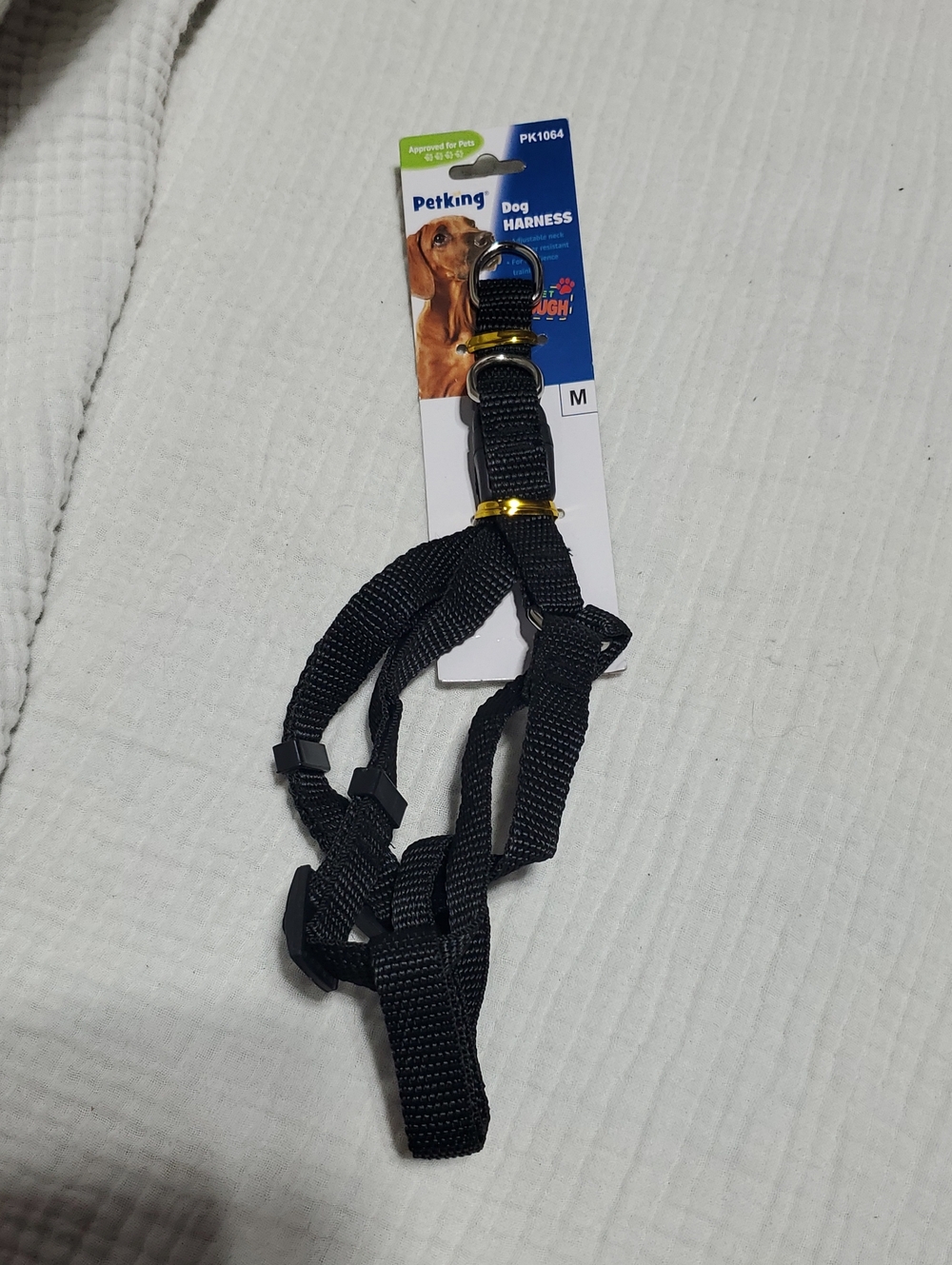 Pet King Dog Harness - Medium Black New